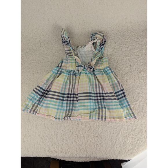 Janie And Jack Girls 12 Months Ice Cream Social Gingham Calico Dress - Picture 3 of 6